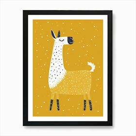 Yellow Llama 2 Art Print