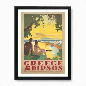 Greece Aidipsos Art Print