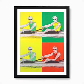 Rowing Pop Art Art Print