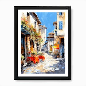 Street Scene In France Art Print