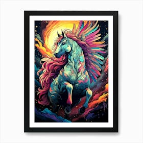 Unicorn In The Sky Art Print