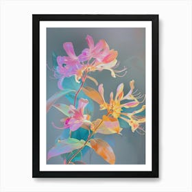 Iridescent Flower Honeysuckle 4 Art Print