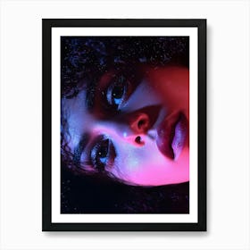 Close Up Of A Woman'S Face Art Print