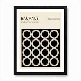 Black Modernist Bauhaus Art Print