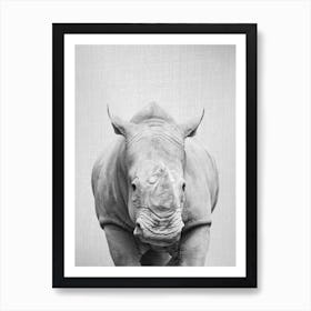 Rhino - Black & White Art Print