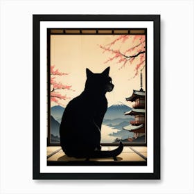 Japan Cat Art Art Print