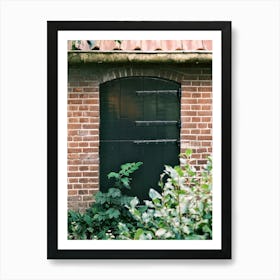 Black Dutch Farm Door In The Garden // The Netherlands Travel Photography Art Print