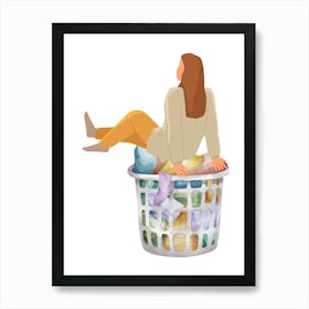 Art print, wallart, laundry basket..207 Art Print