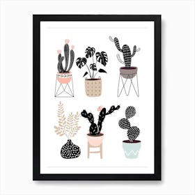Cactus House Plants Art Print