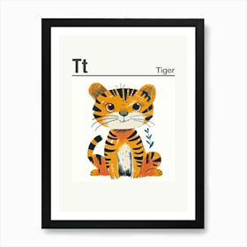 Animals Alphabet Tiger 2 Art Print