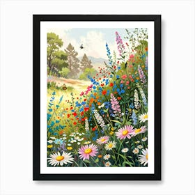 Wildflowers In The Meadow 3 Art Print