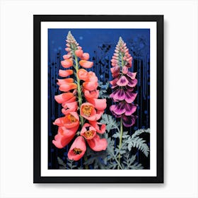 Surreal Florals Aconitum 2 Flower Painting Art Print