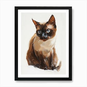 Burmese Cat Painting 2 Art Print