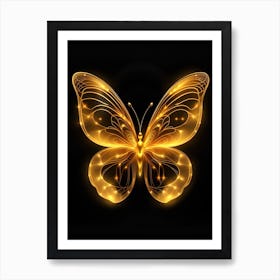 Golden Butterfly 1 Art Print