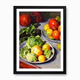 Escarole 2 Cezanne Style vegetable Art Print