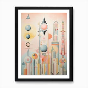 Whimsical Abstract Geometric Shapes 11 Art Print