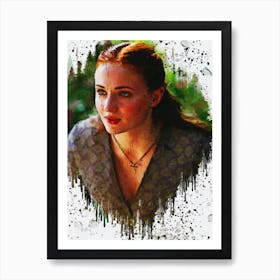 Sansa Stark Game Of Thrones Painting 1 Art Print