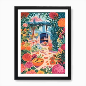 House Garden Vintage 3 Art Print