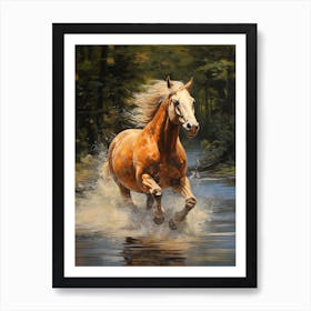 A Horse Painting In The Style Of Acrylic Painting 2 Art Print