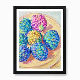 Custard Apple Vintage Sketch Fruit Art Print