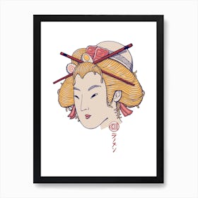 Ramen Geisha Art Print