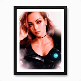 Robot Girl Art Print