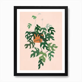 Trailing Monstera Plant Art Print