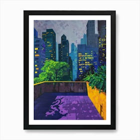 Night In New York City Art Print