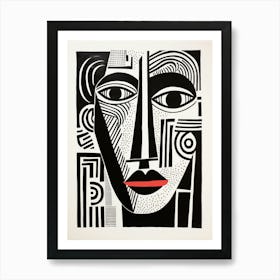 Circle Geometric Face 7 Art Print