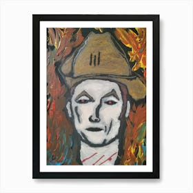 Hank 3 fire and blood  Art Print