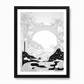 Doodles In The Sky Art Print