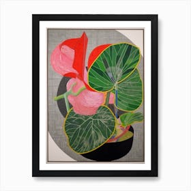 Anthurium Flower Still Life  2 Abstract Expressionist Art Print