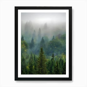 Misty Forest 4 Art Print