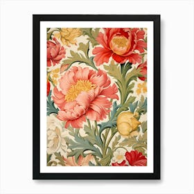 Floral Wallpaper Pattern 17 Art Print