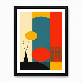 Abstract boho bauhaus Print Art Print