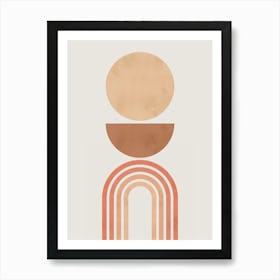 Boho art with lines 10 Art Print