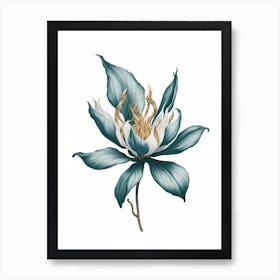 Minimal Lily Flower Painting (18) Art Print