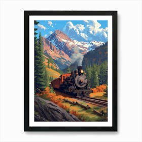 Train In The Mountains 1 Art Print