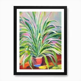 Spider Plant 2 Impressionist Painting Art Print