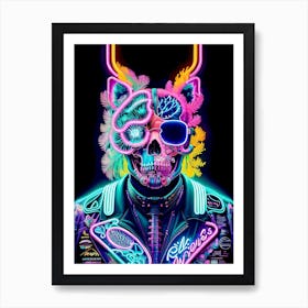 Neon Skull 35 Art Print