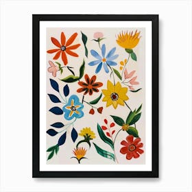 Painted Florals Edelweiss 2 Art Print
