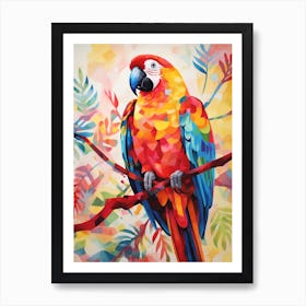 Bird Painting Collage Macaw 1 Art Print
