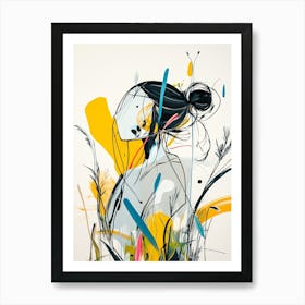 Woman In The Grass Art Print