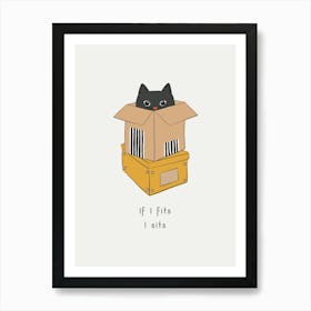 Cat Quote - If I Fits Affiche