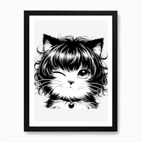 Kawaii Cat Art Print