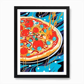 Pizza Colour Pop Art Print