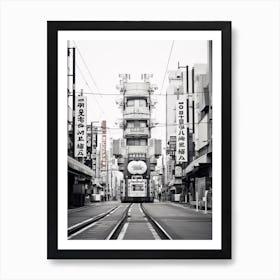 Osaka, Japan, Black And White Old Photo 4 Art Print