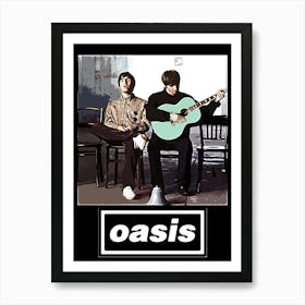 oasis britpop music band Art Print