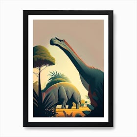 Brontosaurus Illustration Dinosaur Affiche