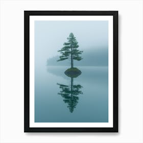 Pine Tree On An Island Art Print